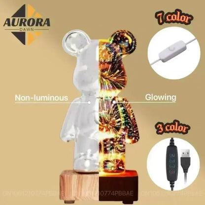 GlowBear 3D Fireworks Lamp