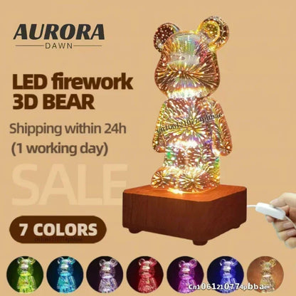 GlowBear 3D Fireworks Lamp